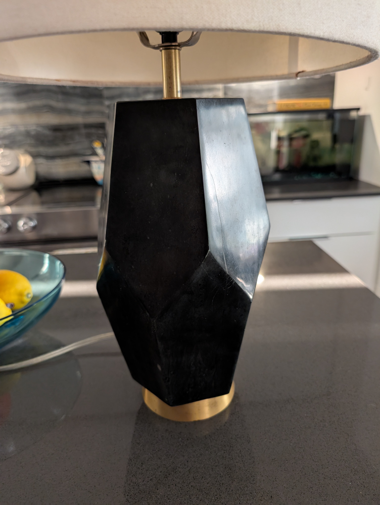 West Elm Stone Lamp. - photo 2