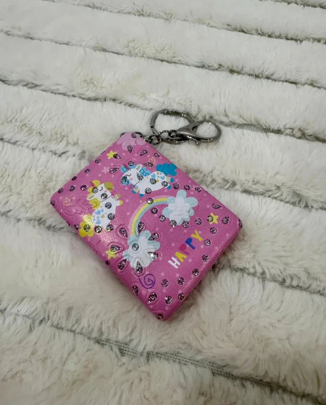 Cute Unicorn compact mirror Keychain image indicator(4)
