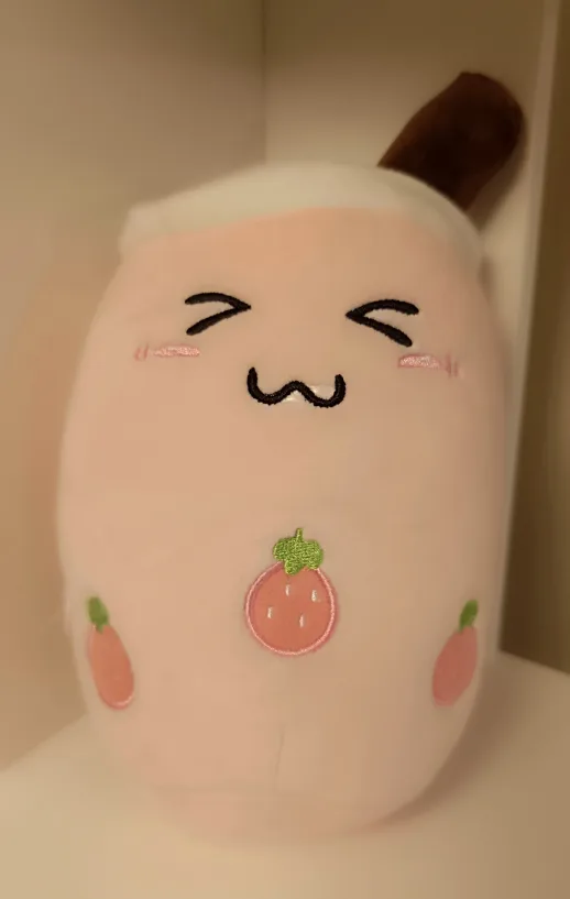 Strawberry Bubble Tea Plushie thumbnail