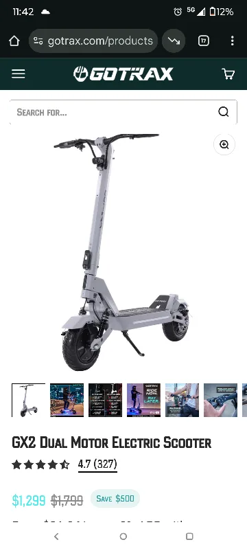 GOTRAX GX2 Dual Motor Electric Scooter image indicator(2)