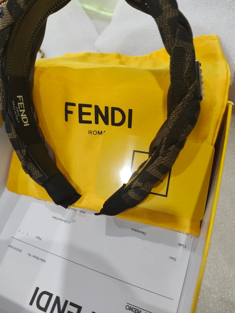 Fendi Brown Braided Headband image indicator(5)