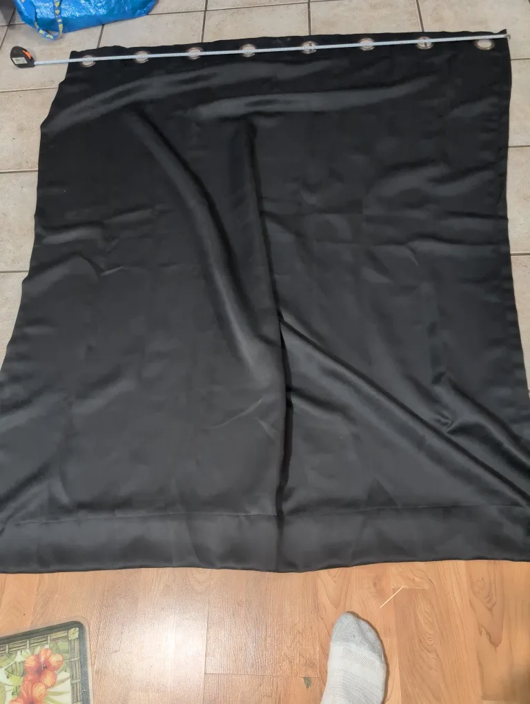 Black Curtain Panel - 55"x62" thumbnail