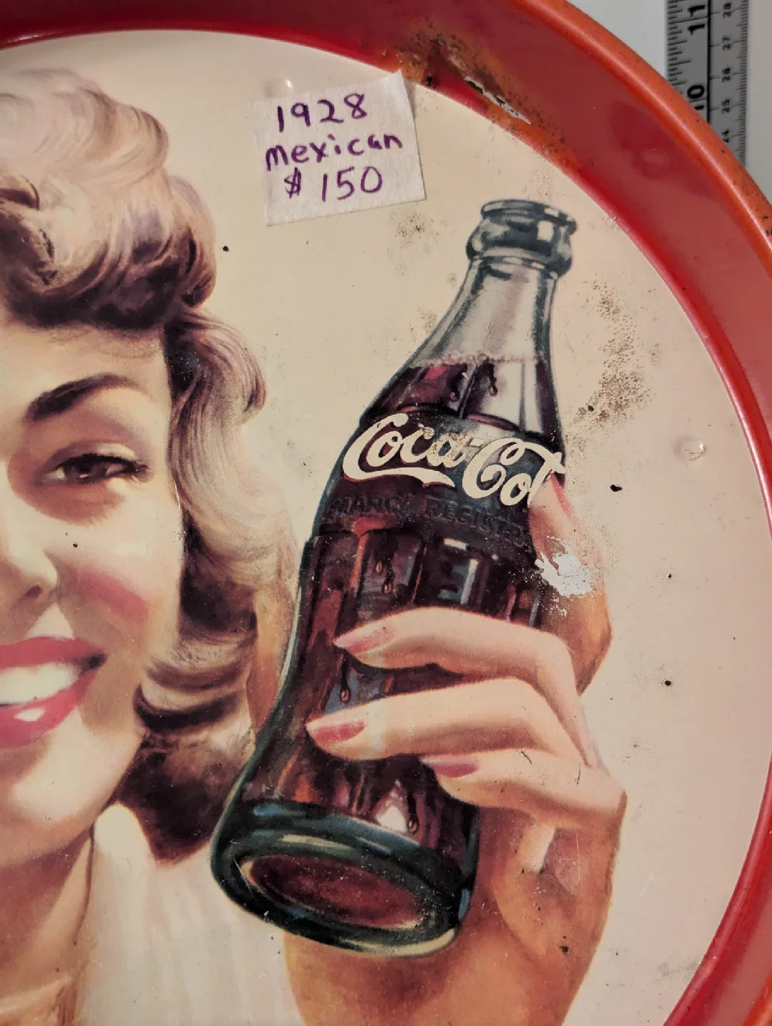 Vintage 1928 Mexican Coca Cola Serving Tray image indicator(8)