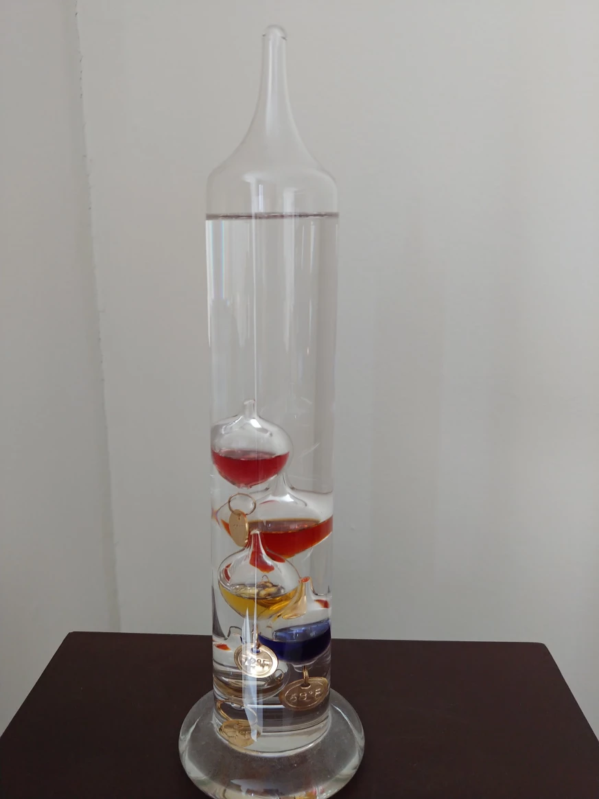Glass Galileo Thermometer "🧡"