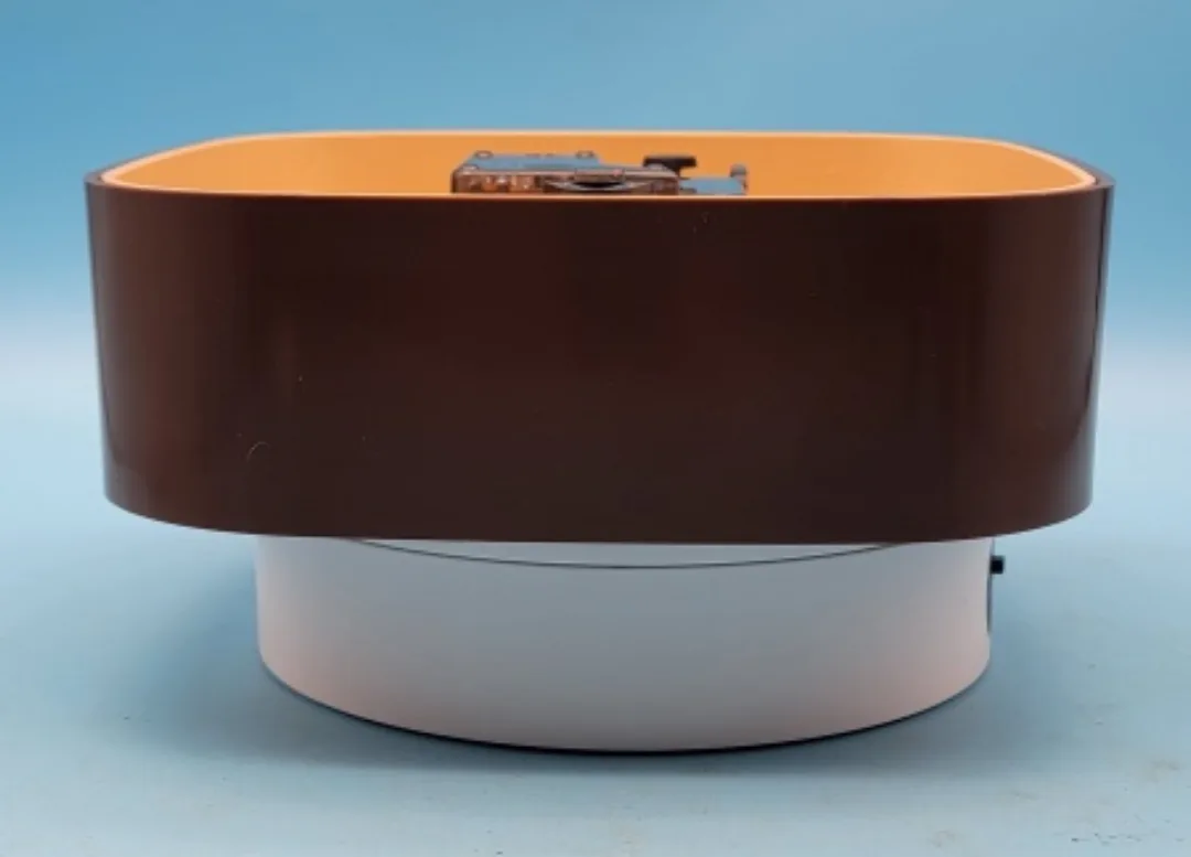 🥳VGC🤩 Bulova (1970's) Quartz Wall Clock - Brown Tested image indicator(7)