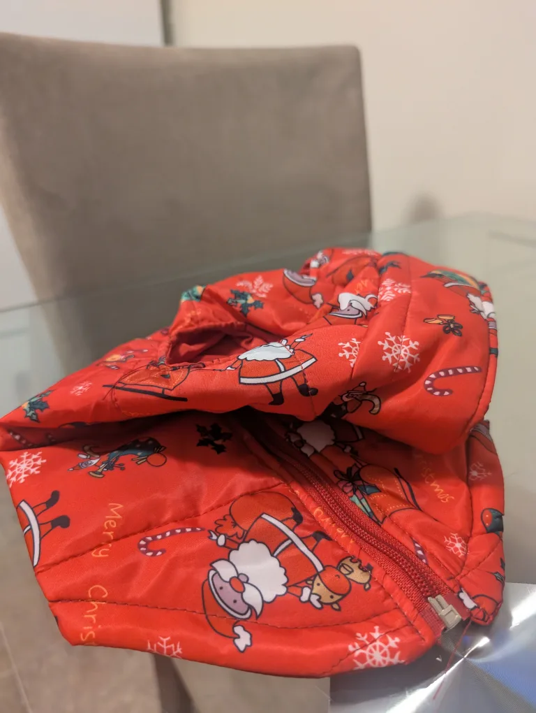 Red Christmas Padded Dog Vest thumbnail