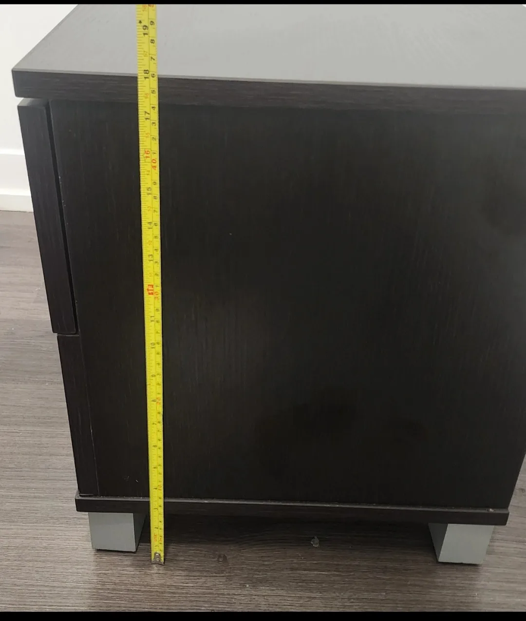 Dark Brown Nightstand with Two Drawers image indicator(3)