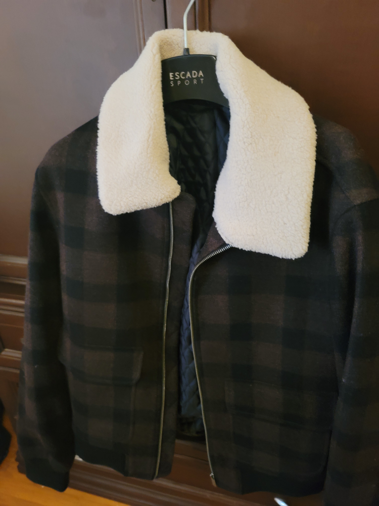 RW&CO. Plaid Jacket with Faux Fur Collar - Size S