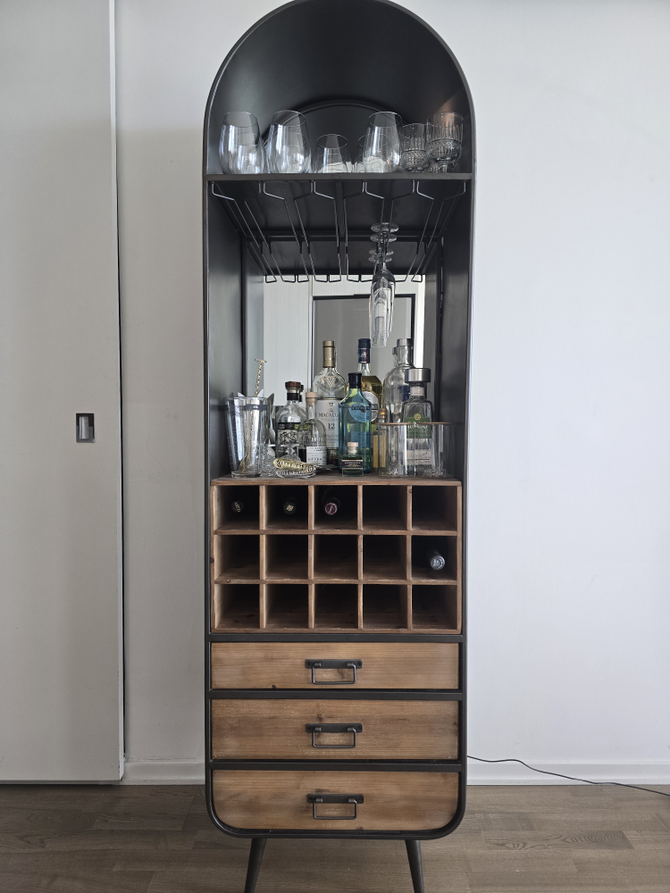 Structube Evans Fir Wood Wine Cabinet / Bar - photo 2