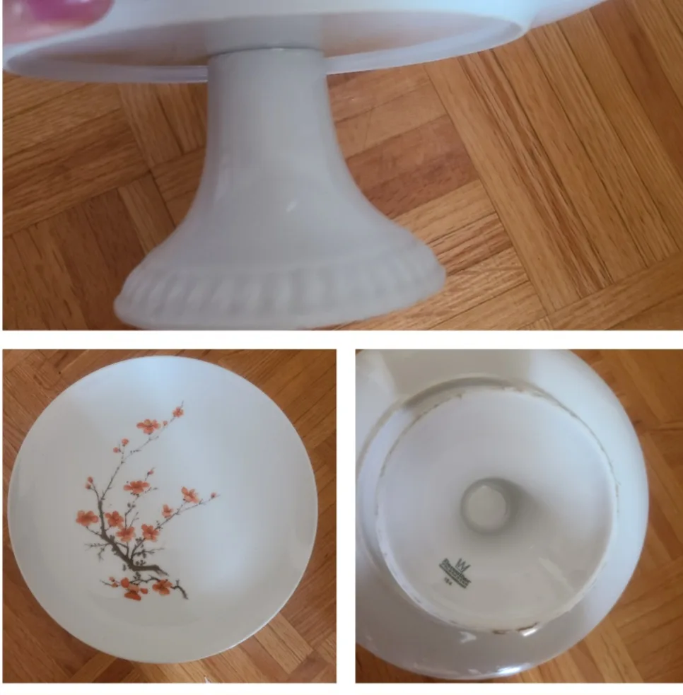 Porcelain Cake Stand with Floral Design thumbnail