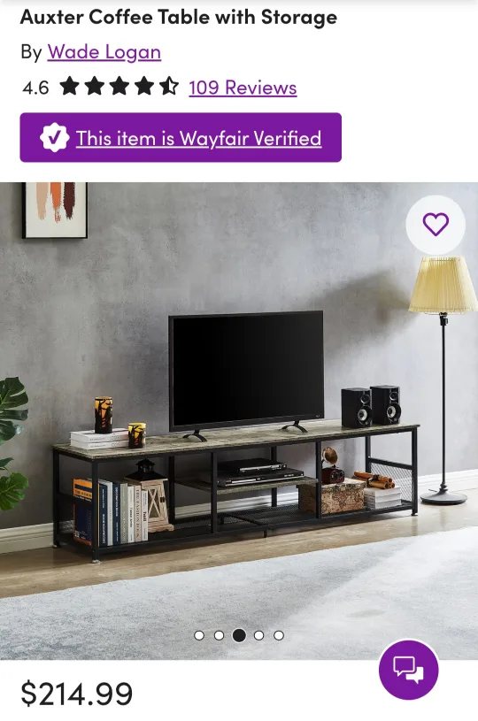 Wade Logan Auxter Coffee Table with Storage