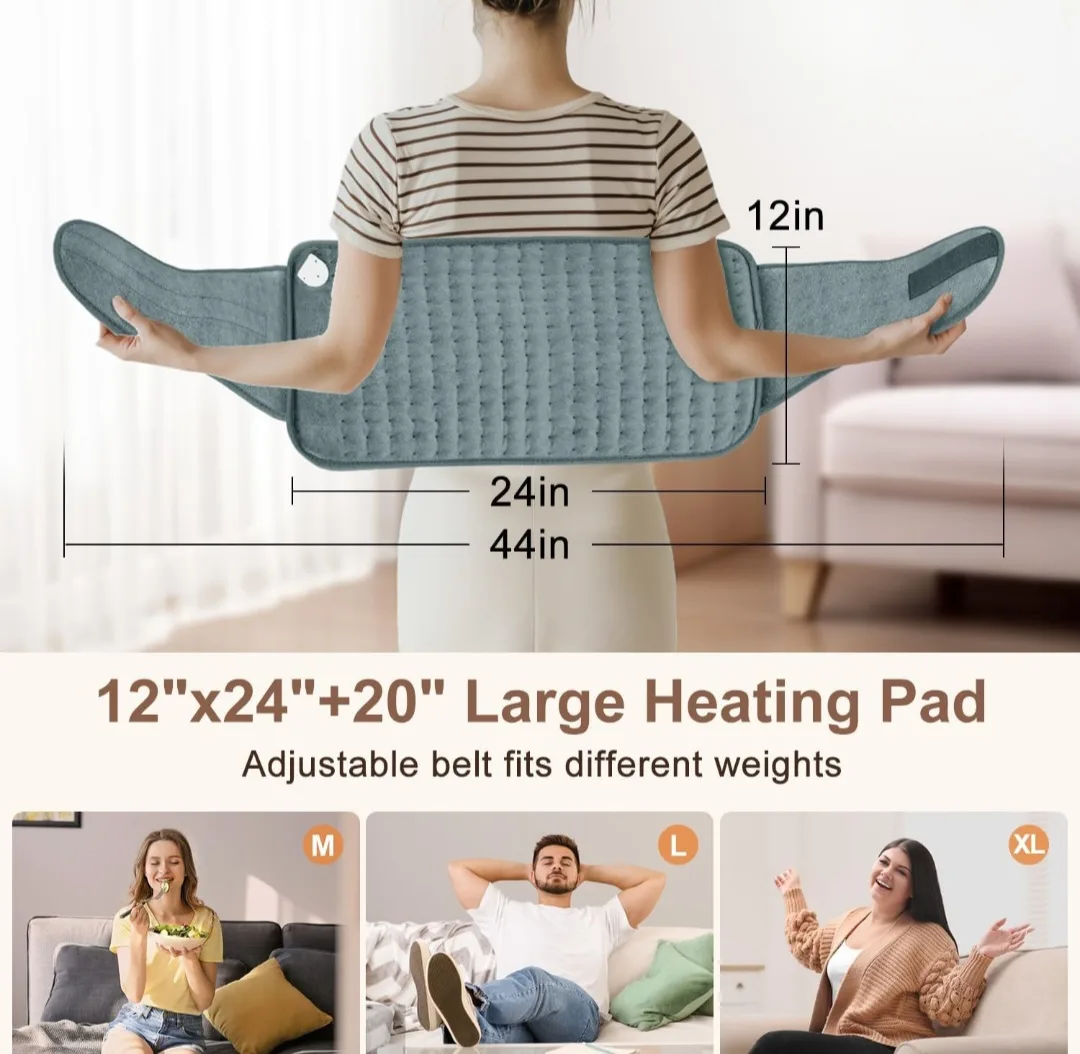 Heating Pad for Back Pain Relief, Electric Heating image indicator(4)