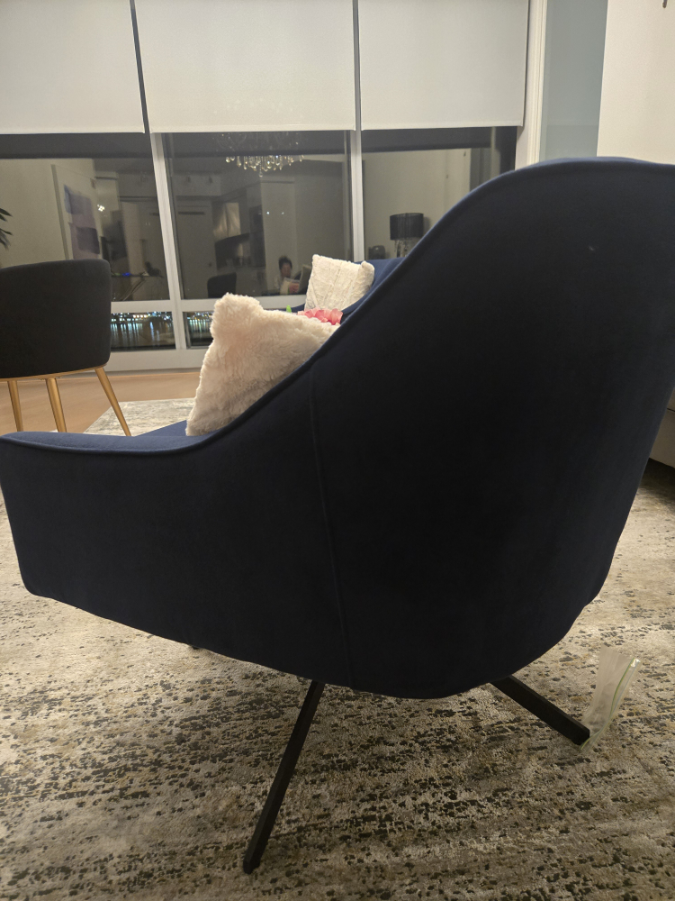 Navy Blue Swivel Accent Chair