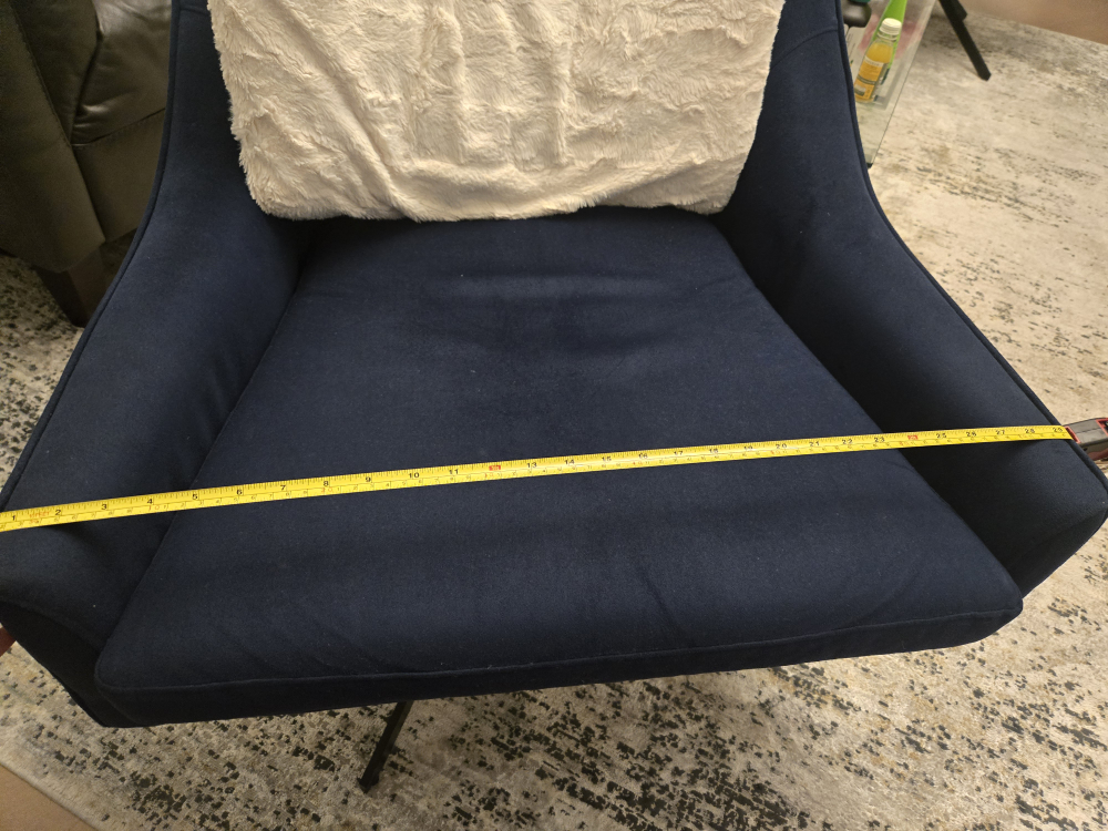 Navy Blue Swivel Accent Chair - photo 3