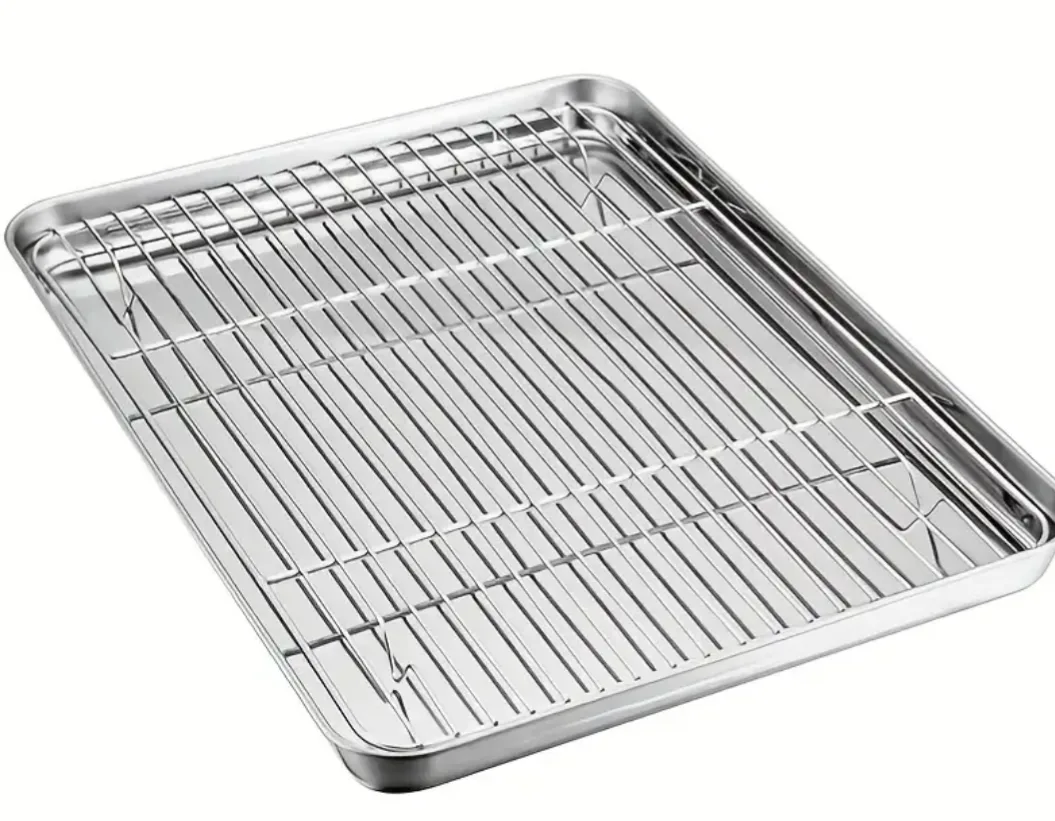 brand new extra large stainless steel Baking Sheet with Rack Set thumbnail