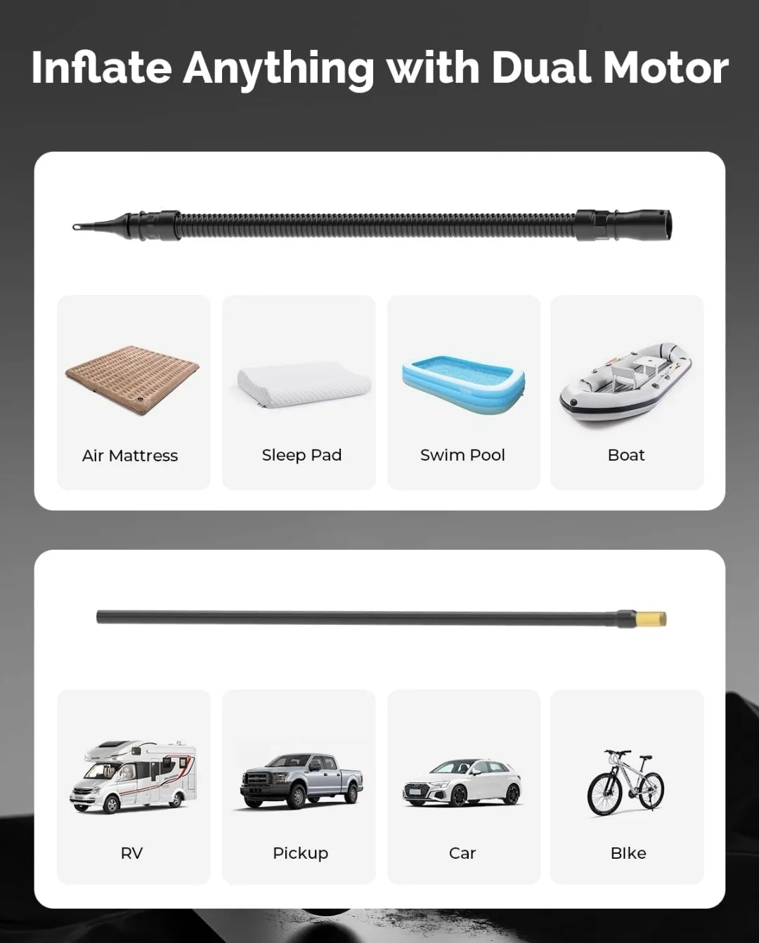 Etenwolf Vortex S6 Cordless Tire Inflator, Heavy-Duty Power Bank image indicator(9)