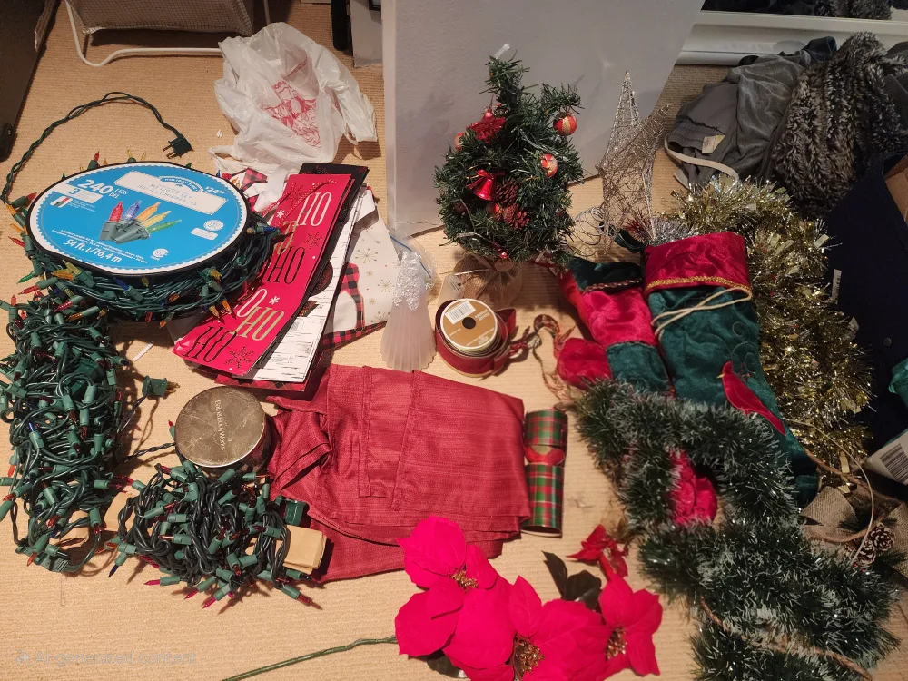 Christmas decor for entire apartment inc 6.5' Christmas Tree image indicator(2)