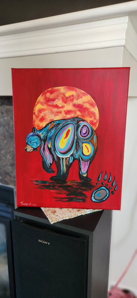 Indigenous Bear Painting by Tonya U