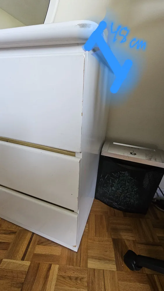 White 6-Drawer Dresser with Mirror and Dresser image indicator(4)