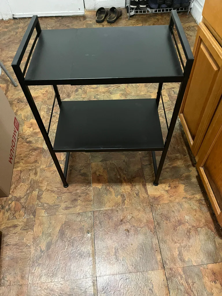 Black Metal 3-Tier Utility Cart thumbnail