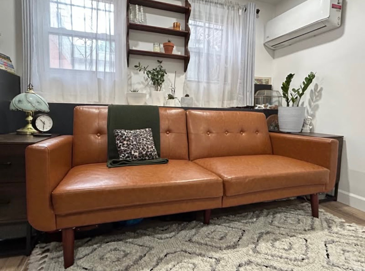 Better Homes & Gardens Nola Sofa Bed - Camel Faux Leather
