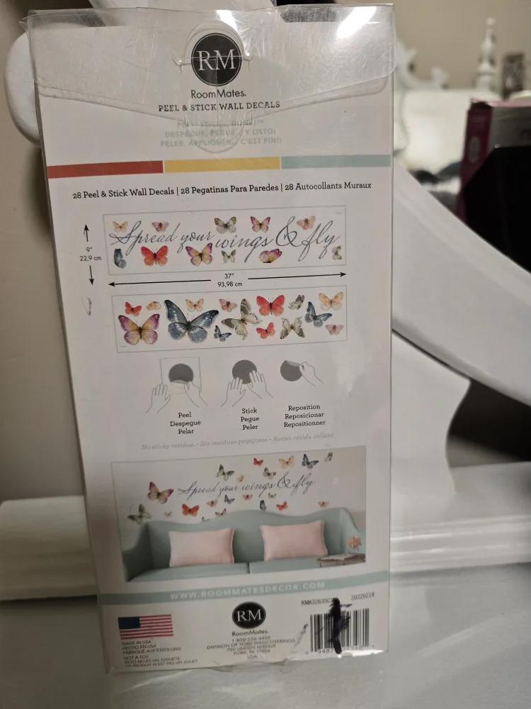 RoomMates Peel & Stick Butterfly Wall Decals - New image indicator(2)