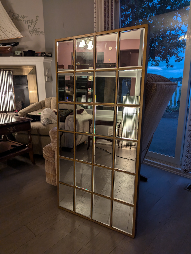 Large Grid Mirror - Statement Piece - photo 2