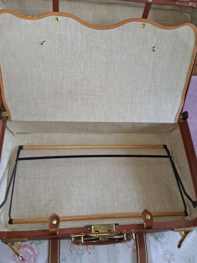 Vintage Leather Suitcase - Genuine Cowhide image indicator(6)