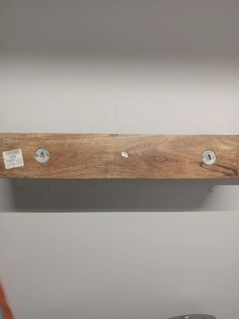 Wood & Brass Wall-Mounted Coat Rack image indicator(2)