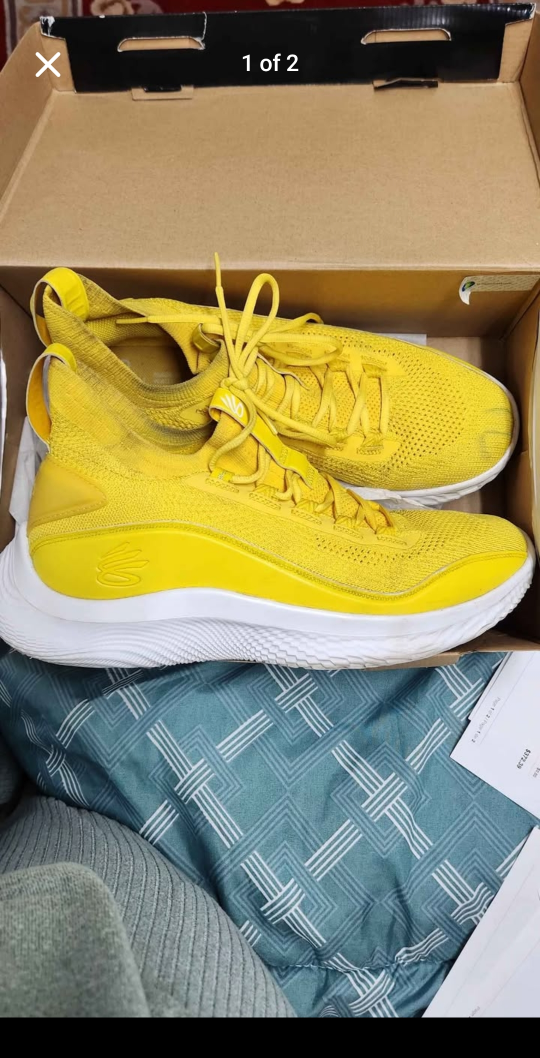 Under Armour Curry Flow 8 Yellow Shoes