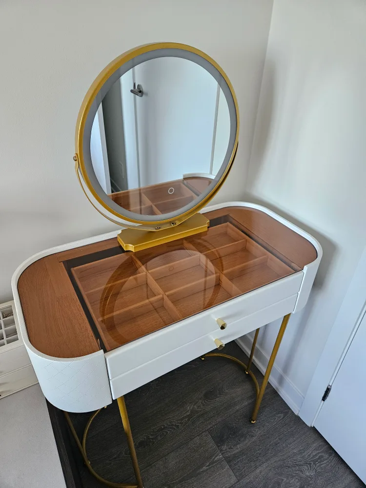 LED Smart Makeup Vanity Table with Mirror image indicator(4)