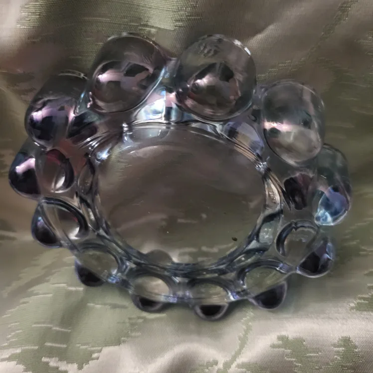 Vintage Blue Glass Ashtray image indicator(2)