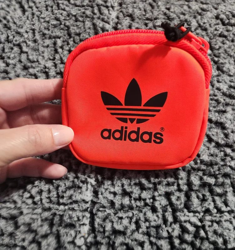 Adidas Bright Orange Originals Trefoil coin/change pouch! thumbnail