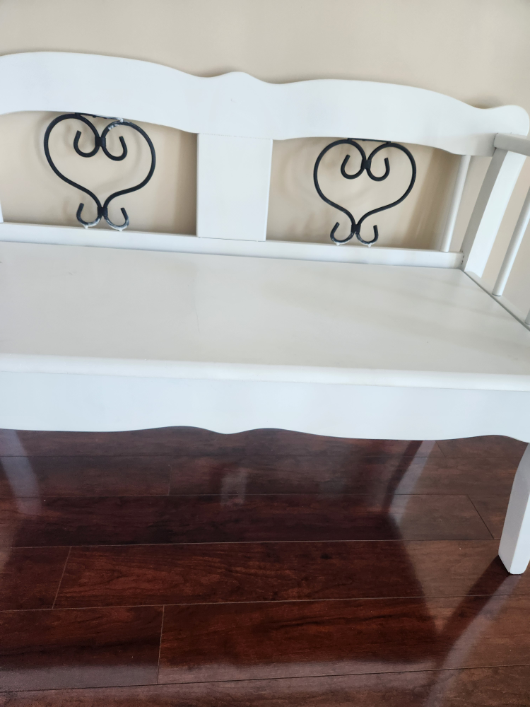 White Bench with Storage - photo 2
