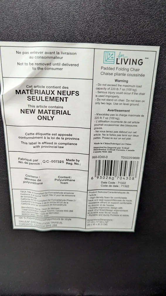 Padded Folding Chair - Black image indicator(4)