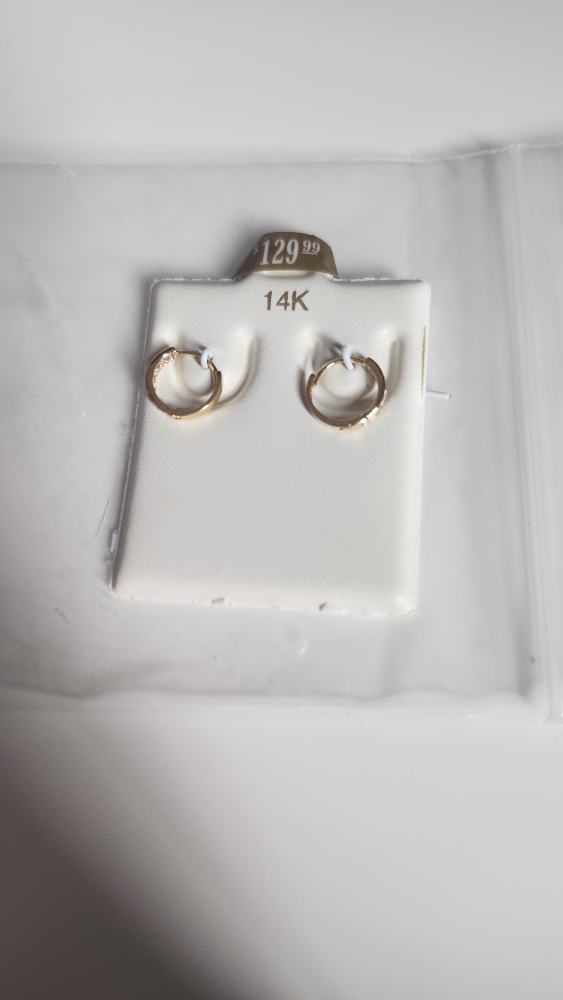 14K Gold Hoop Earrings - New