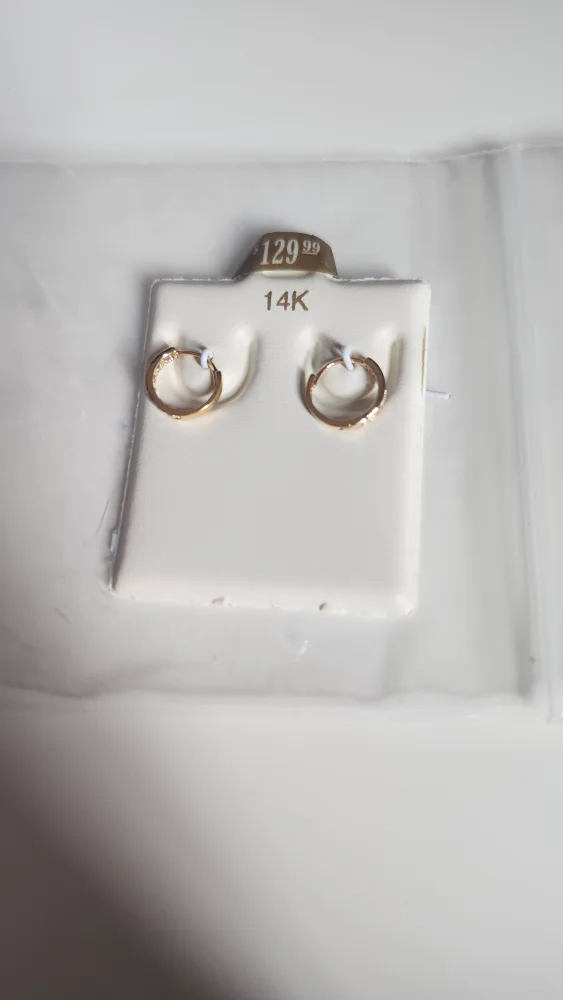 14K Gold Hoop Earrings - New thumbnail