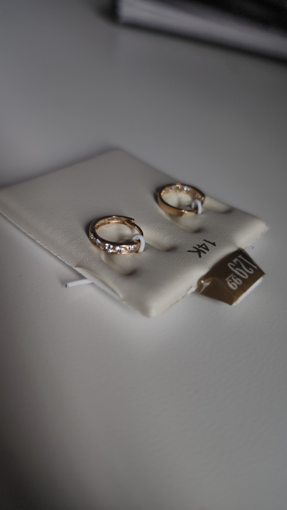 14K Gold Hoop Earrings - New - photo 2