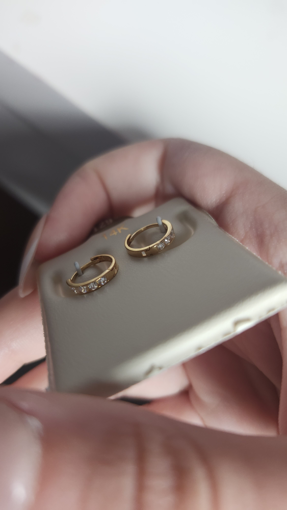 14K Gold Hoop Earrings - New - photo 3