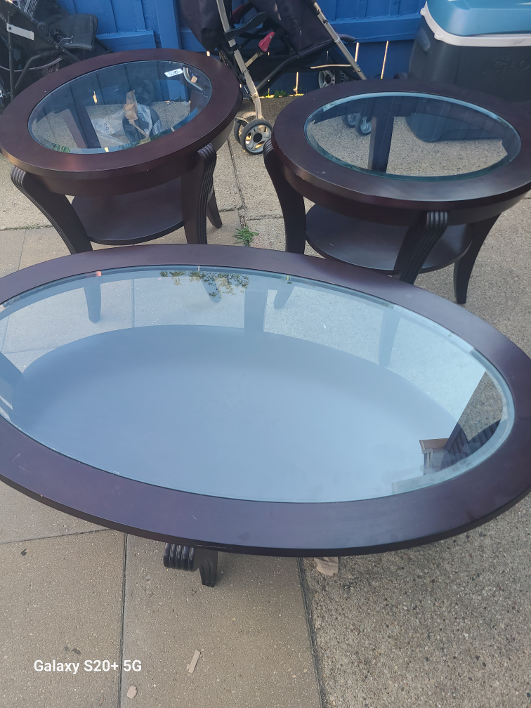 Glass Top Coffee & End Table Set - photo 5