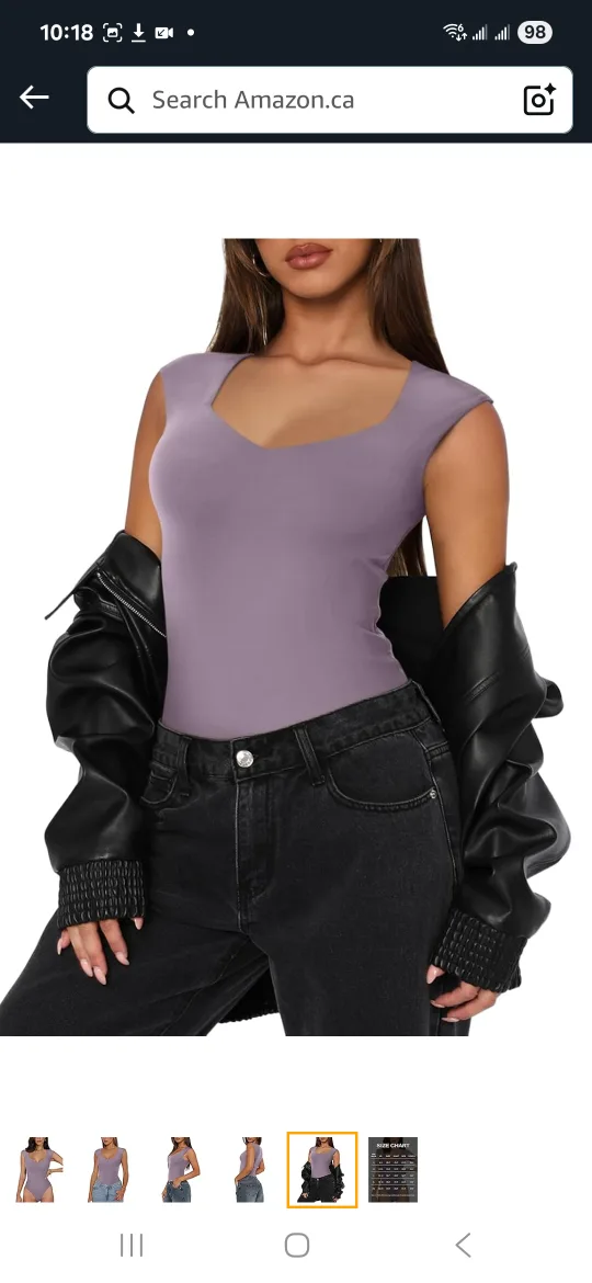 Reoria XXL Lavender Bodysuit - New with Tags image indicator(4)