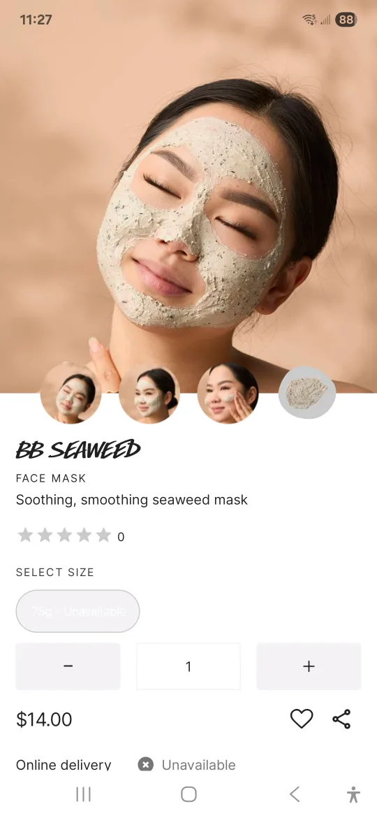 Lush BB Seaweed Fresh Face Mask thumbnail