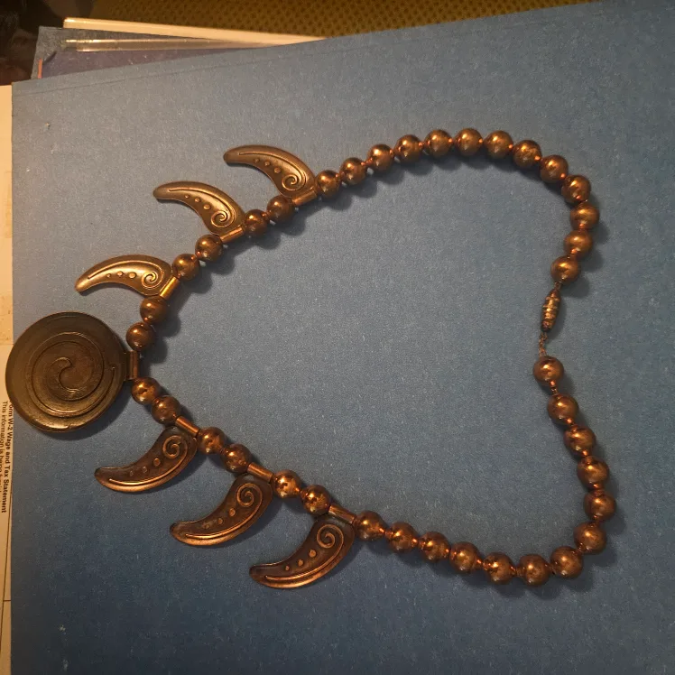 Hand Made Boho Etnic Copper Necklace image indicator(4)