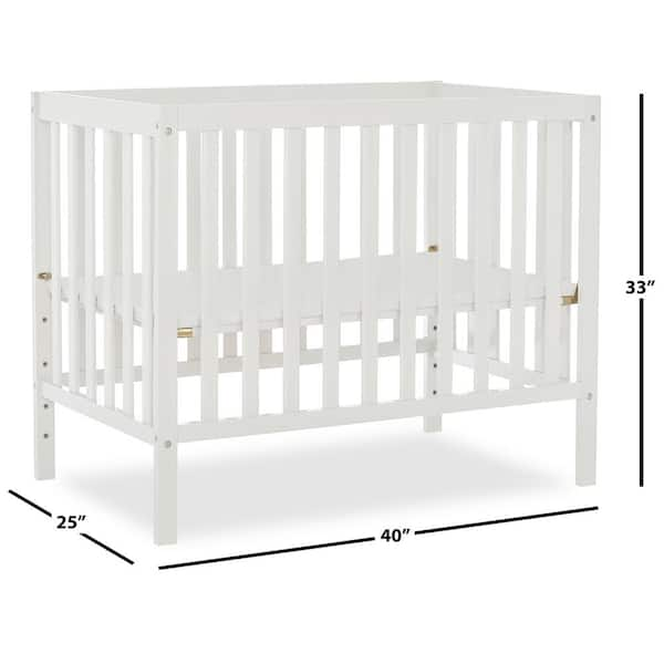 Dream On Me Edgewood 4-in-1 White Mini Crib - photo 4