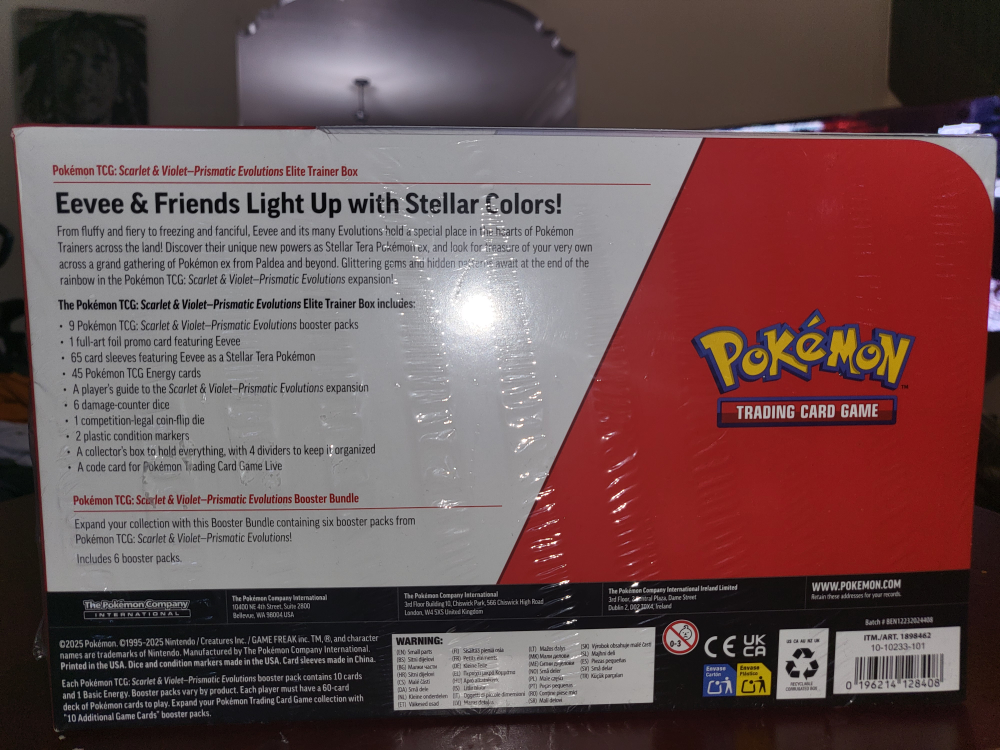Pokemon TCG Prismatic Evolutions Elite Trainer Box + 2-Pack - photo 2