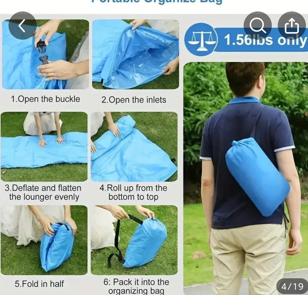 Portable Outdoor Inflatable Sofa RED image indicator(5)