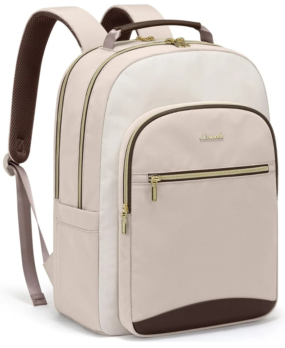 Lovevook Laptop Backpack - Beige/White thumbnail