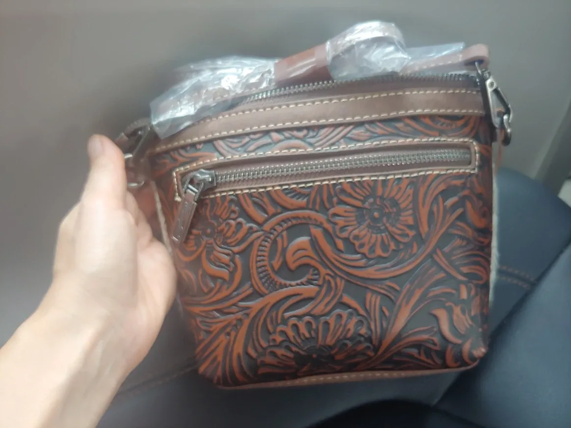 Wrangler Cowhide & Floral Embossed Bag image indicator(5)