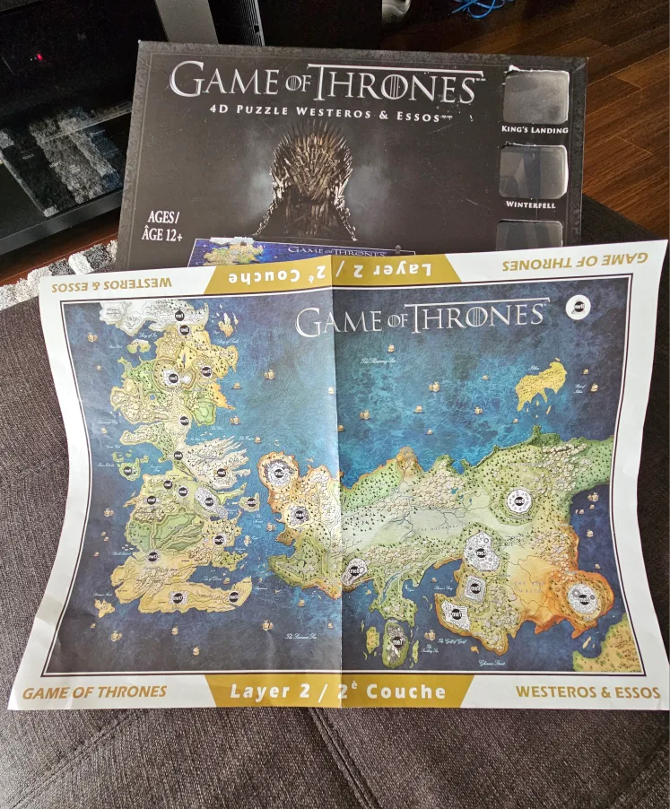 Game of Thrones 4D Puzzle Westeros & Essos $72 on Amazon image indicator(6)