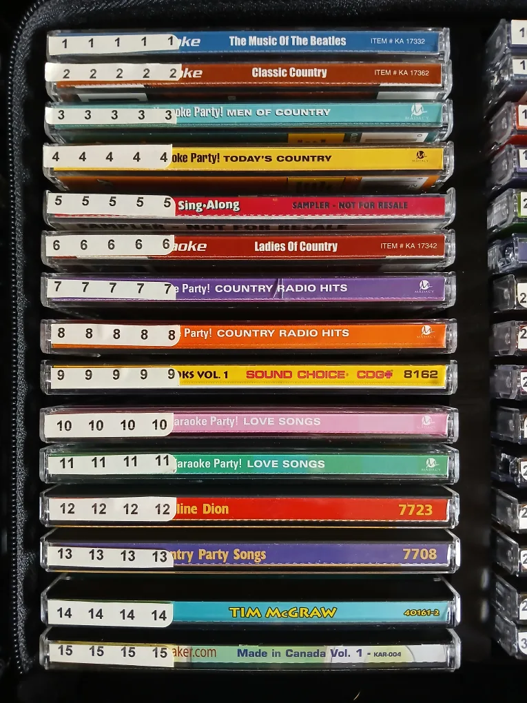 Large Karaoke CD Collection with Free Mic image indicator(4)